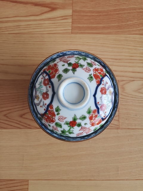 古玩陶瓷花卉紋蓋碗拍賣,當(dāng)前價(jià)格298元