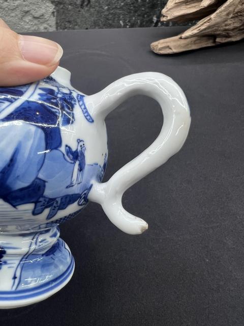 古玩陶瓷清康熙·青花山水人物紋把壺拍賣,當前價格5000元