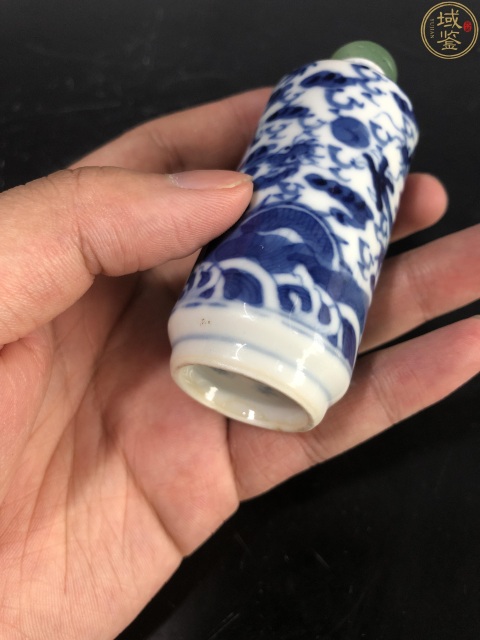 古玩陶瓷青花蒼龍教子鼻煙壺拍賣,當前價格5800元