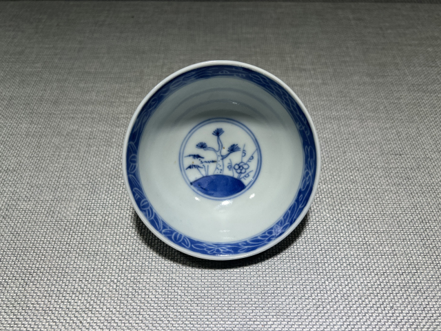 古玩陶瓷青花伯樂相馬圖茶圓拍賣，當(dāng)前價(jià)格4680元