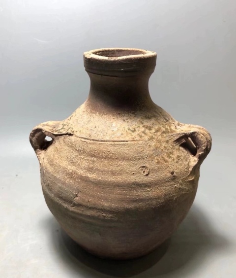古玩陶瓷釉陶雙耳罐拍賣，當前價格680元