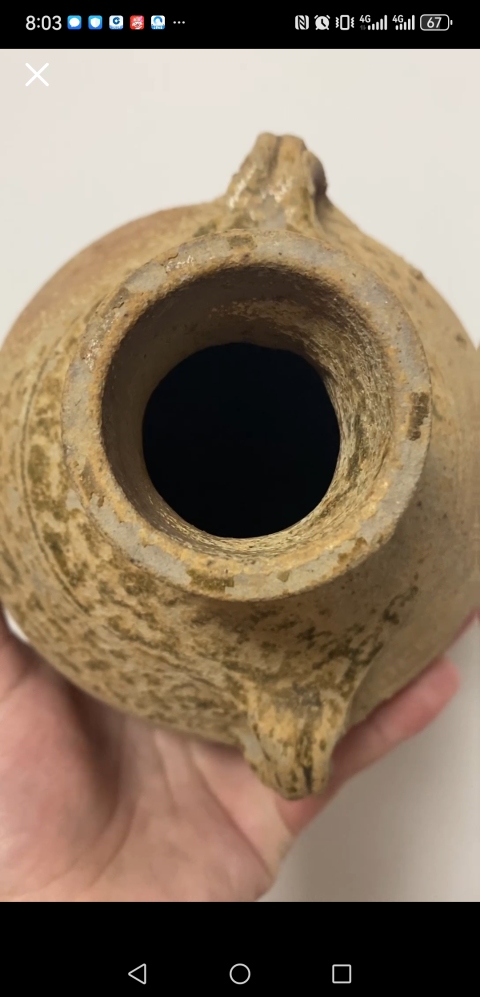 古玩陶瓷釉陶雙耳罐拍賣，當前價格680元