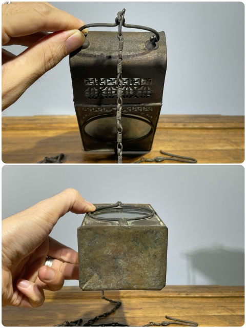 古玩雜項銅鏤空開窗提燈拍賣，當前價格0元