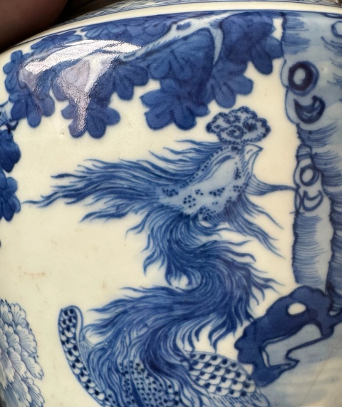 中国骨董 清時代 嘉庆年製，青花茶壷 中国骨董 清時代 嘉庆年製，青花茶壷 中国骨董 清時代 嘉庆年