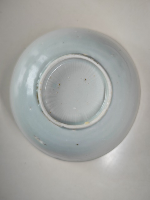 古玩陶瓷明嘉靖內(nèi)青花外甜白福祿萬代紋茶碗拍賣，當前價格6543元