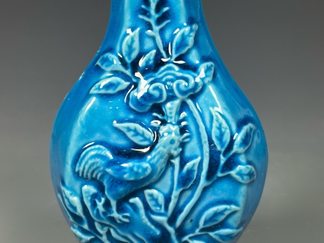 中国　古玩　孔雀釉赤壺花瓶27cm16cm 楽天市場】景徳鎮 釉裏紅麒麟鳳凰文花生 希少 花瓶 高さ約60cm