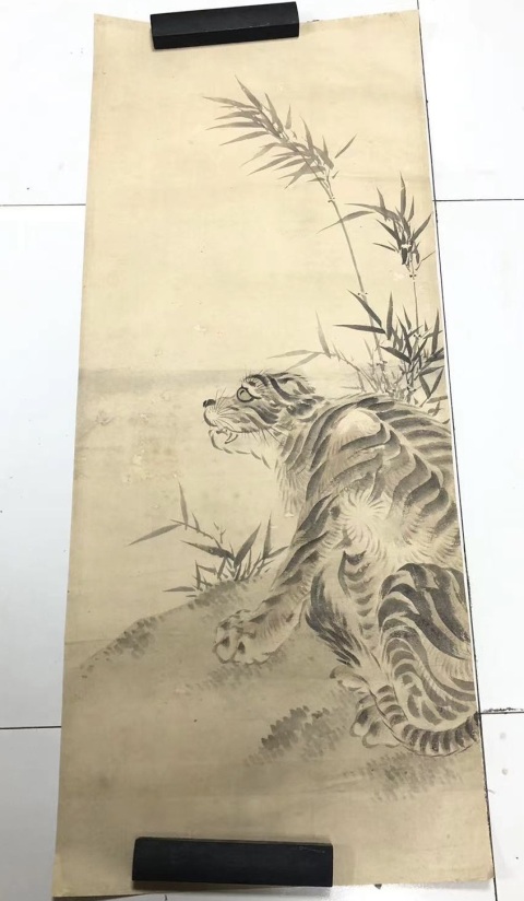 古玩字畫佚名虎拍賣，當前價格1000元