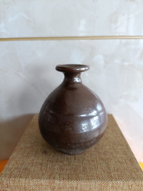 古玩陶瓷明末紫金釉玉壺春瓶拍賣，當前價格298元