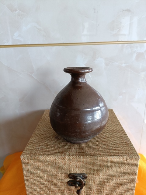 古玩陶瓷明末紫金釉玉壺春瓶拍賣，當前價格298元