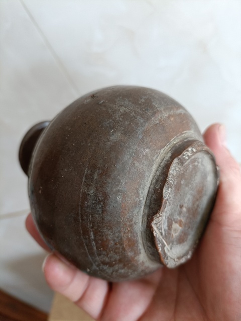 古玩陶瓷明末紫金釉玉壺春瓶拍賣，當前價格298元