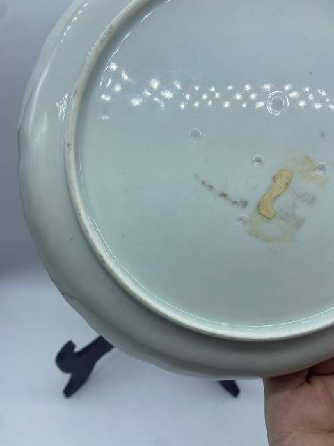古玩陶瓷19 世紀 日本瓷 人物青花詩文盤拍賣,當前價格680元
