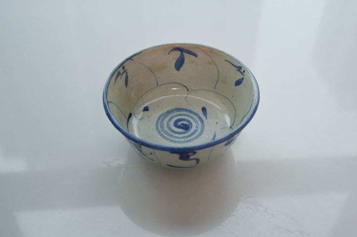 古玩陶瓷【特價】青花靈芝紋碗拍賣，當前價格75元