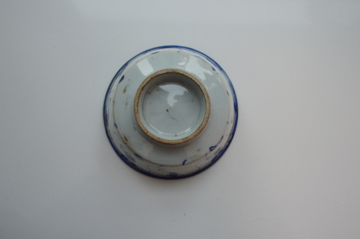 古玩陶瓷【特價】青花靈芝紋碗拍賣，當前價格75元