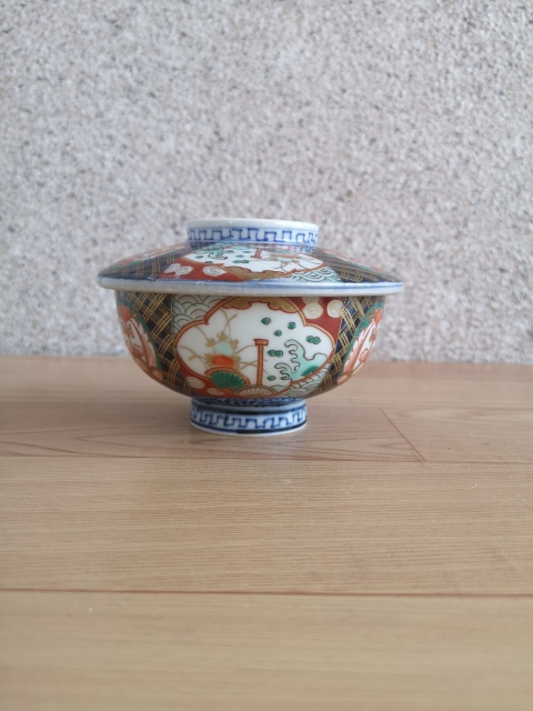 古玩陶瓷青花加彩蓋碗拍賣,當前價格298元