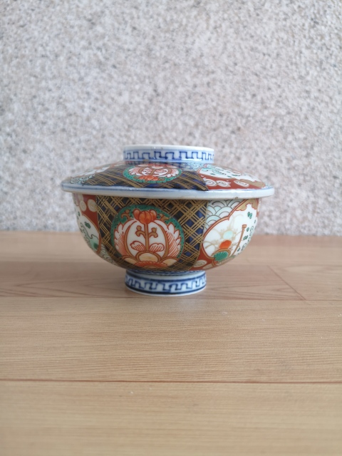 古玩陶瓷青花加彩蓋碗拍賣,當前價格298元