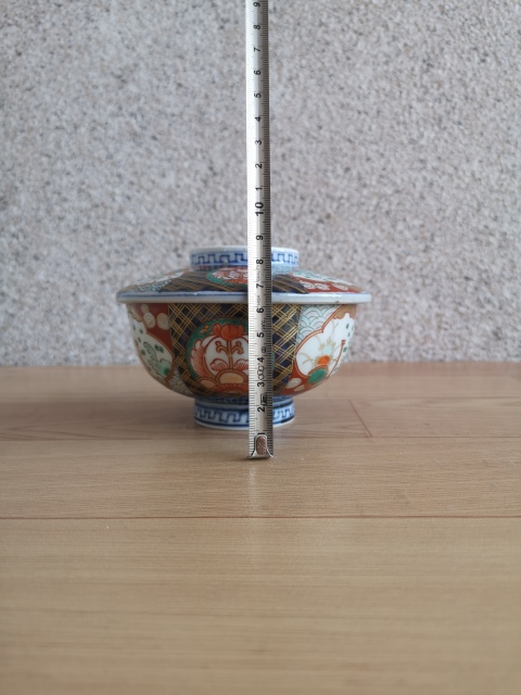 古玩陶瓷青花加彩蓋碗拍賣,當前價格298元