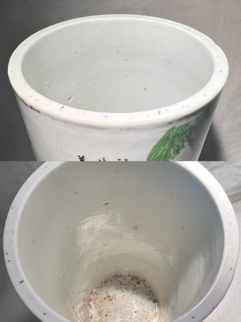 古玩陶瓷民國名家劉順太 油粉彩羲之愛鵝圖帽筒拍賣,當前價格1880元