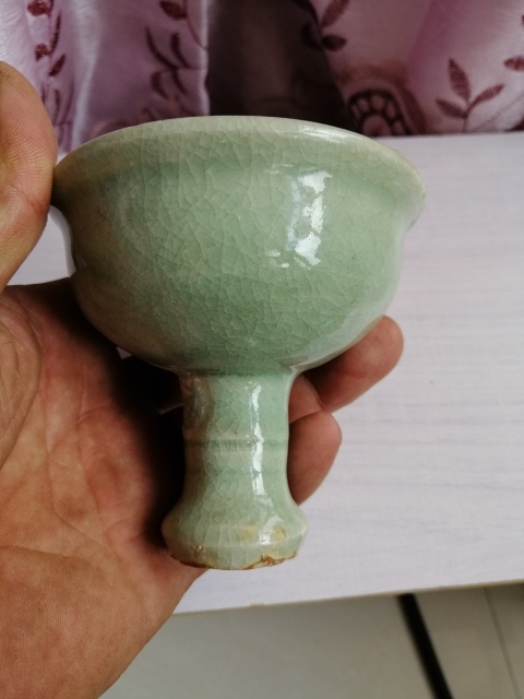 古玩陶瓷高足杯拍賣，當前價格1966元
