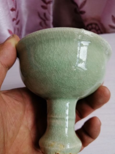 古玩陶瓷高足杯拍賣，當前價格1966元