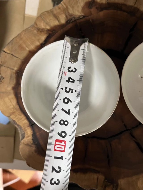 古玩陶瓷民國粉彩花蝶紋茶碗拍賣，當前價格350元
