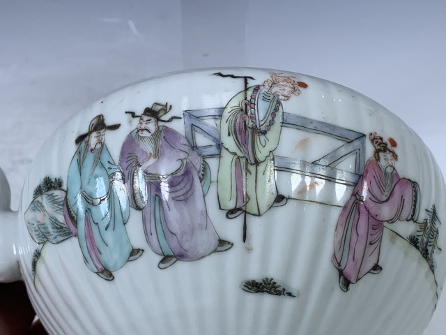 cckoy57835　中国美術品　大清同治年製　蓝釉人物粉彩茶壺　茶缶？ 2025年最新】大清同治年製の人気アイテム - メルカリ