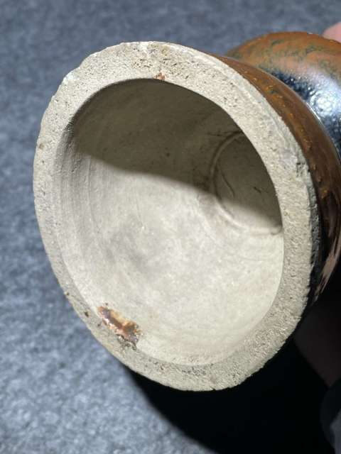 古玩陶瓷磁州窯窯變黑釉高足油燈拍賣，當前價格1600元