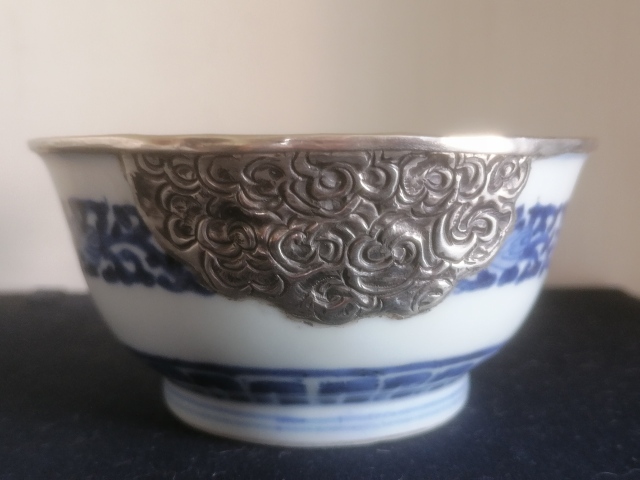 古玩陶瓷青花草龍花卉紋茶碗拍賣,當前價格1180元