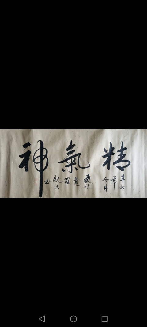 古玩字畫北京書協會員皇家書法家愛新覺羅毓歌書法精氣神拍賣,當前價格299元