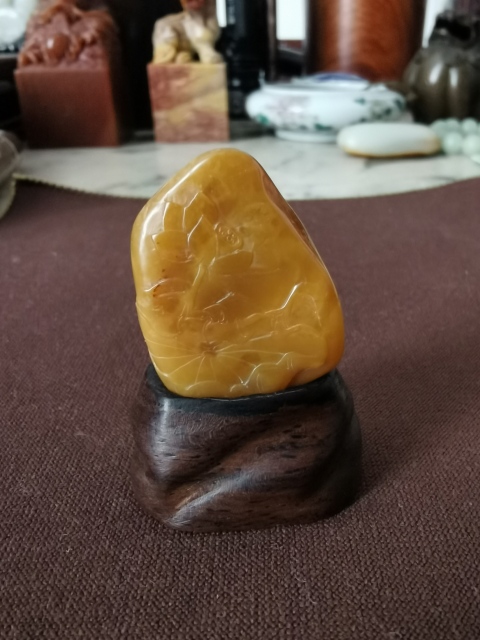 古玩雜項老撾田黃石擺件拍賣，當前價格880元