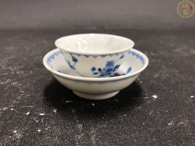 古玩陶瓷大清光緒年製官窯本朝款青花杯碟一套拍賣,當前價格3500元