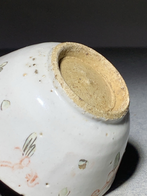 古玩陶瓷紅綠彩嬰戲圖茶碗拍賣,當前價格530元