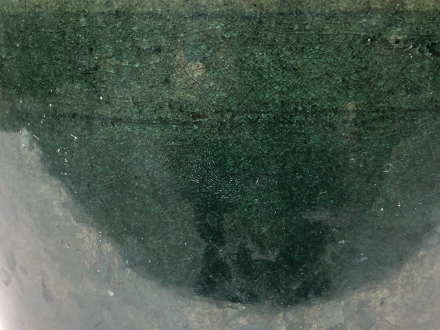 古玩陶瓷晚清.綠釉大香爐(洗子)拍賣，當前價格2800元