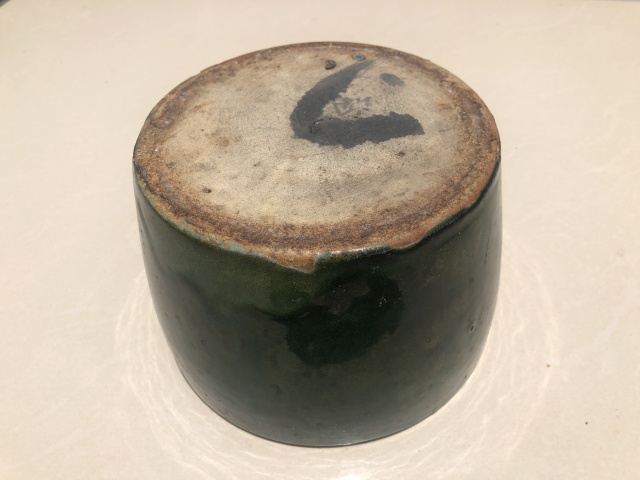 古玩陶瓷晚清.綠釉大香爐(洗子)拍賣，當前價格2800元