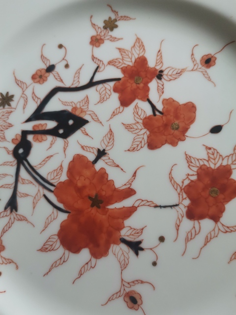 古玩陶瓷花卉紋盤拍賣,當前價格980元