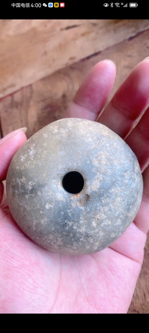 古玩玉器(特價)遼金石扁珠‘拍賣,當前價格280元