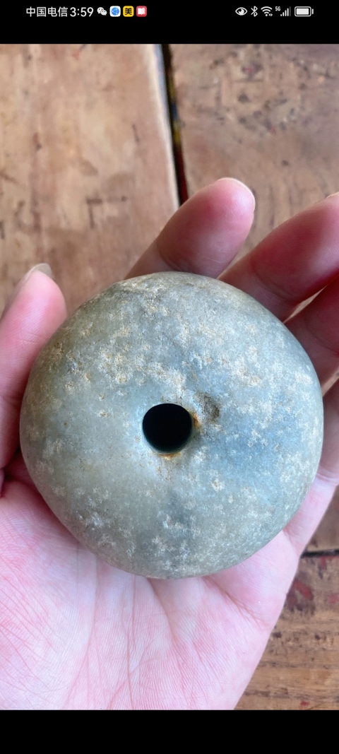 古玩玉器(特價)遼金石扁珠‘拍賣,當前價格280元