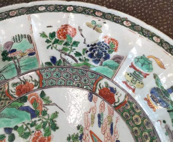 古玩陶瓷康熙五彩鸞鳳和鳴紋大盤（42.5厘米）拍賣，當前價格48888元