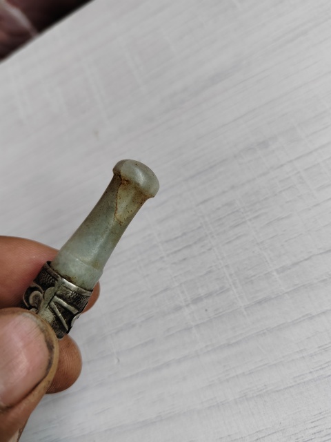 古玩玉器清代翡翠煙嘴拍賣,當(dāng)前價(jià)格2655元