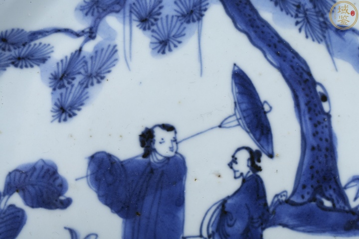 古玩陶瓷明青花高士圖盤拍賣，當前價格18888元