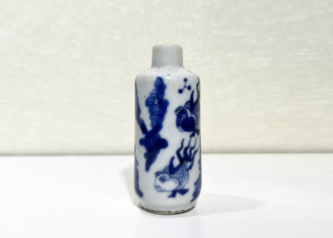 古玩陶瓷青花魚藻紋鼻煙壺拍賣,當前價格1800元