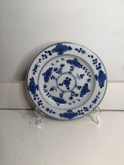 古玩陶瓷清康熙青花盤拍賣,當前價格1358元