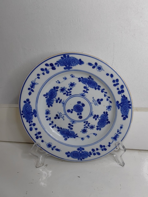 古玩陶瓷清康熙青花盤拍賣,當前價格1358元