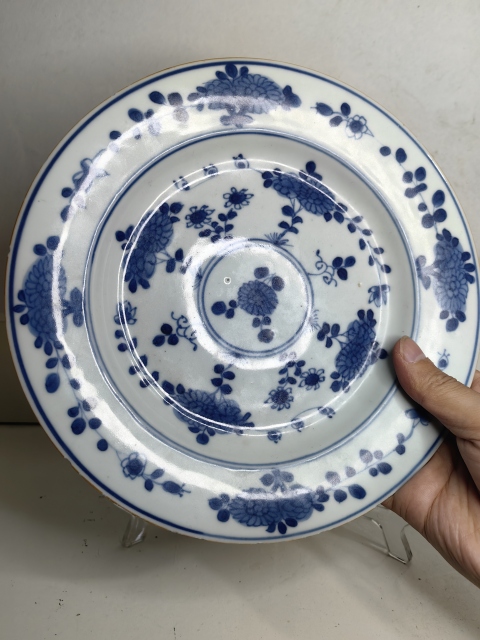 古玩陶瓷清康熙青花盤拍賣,當前價格1358元