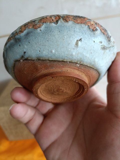 古玩陶瓷鈞窯月白釉茶盞拍賣，當前價格998元