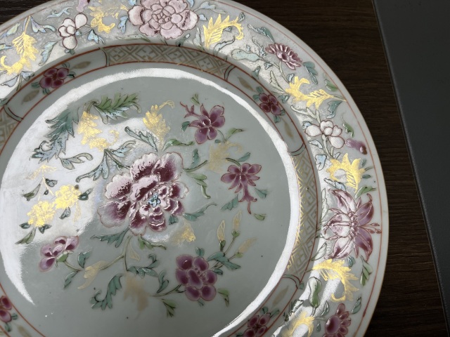 古玩陶瓷粉彩盤拍賣,當前價格3500元