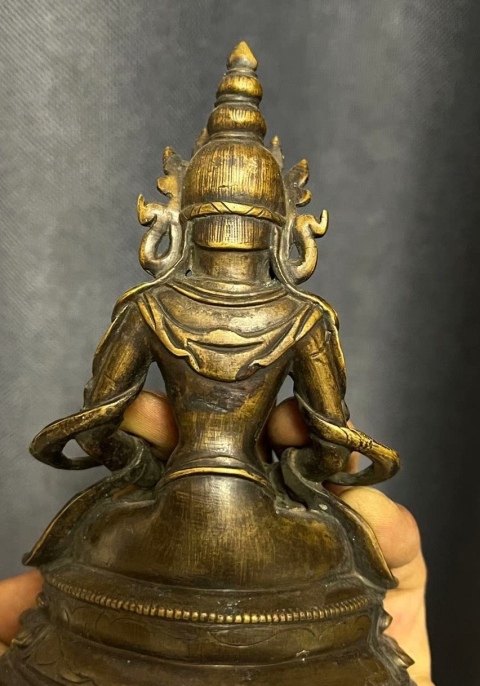 古玩銅器銅無量壽佛坐像拍賣，當(dāng)前價格8888元