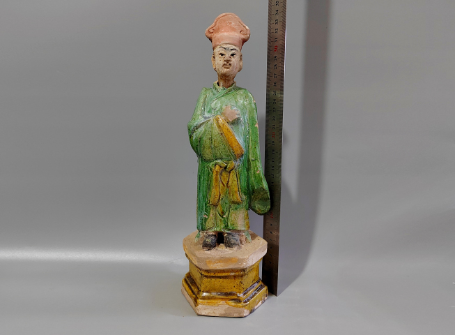 古玩陶瓷三彩人物站立俑拍賣，當前價格6380元