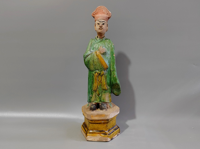 古玩陶瓷三彩人物站立俑拍賣，當前價格6380元