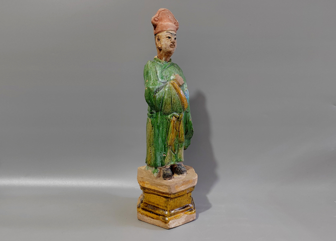 古玩陶瓷三彩人物站立俑拍賣，當前價格6380元