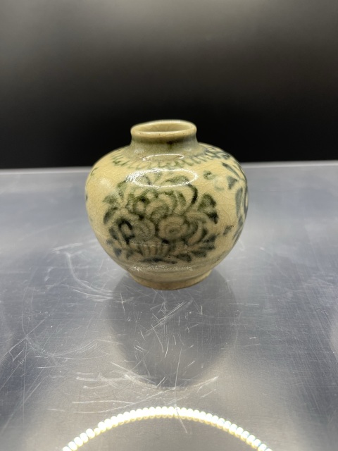 古玩陶瓷青花花卉紋水盂拍賣，當前價格2000元